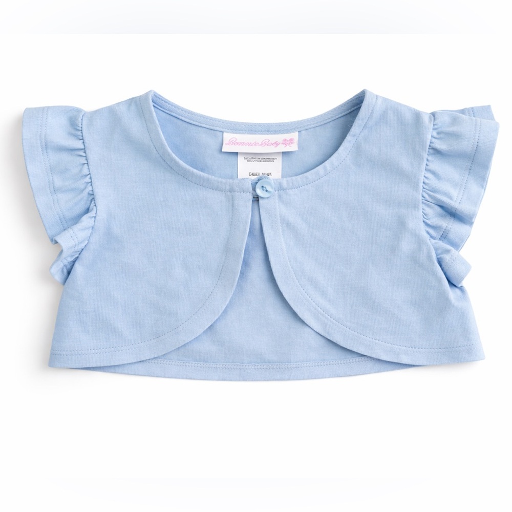 NWT | Bonnie Baby | Sky Blue | Ruffle Sleeve Bolero Top | 18M | $42 Retail